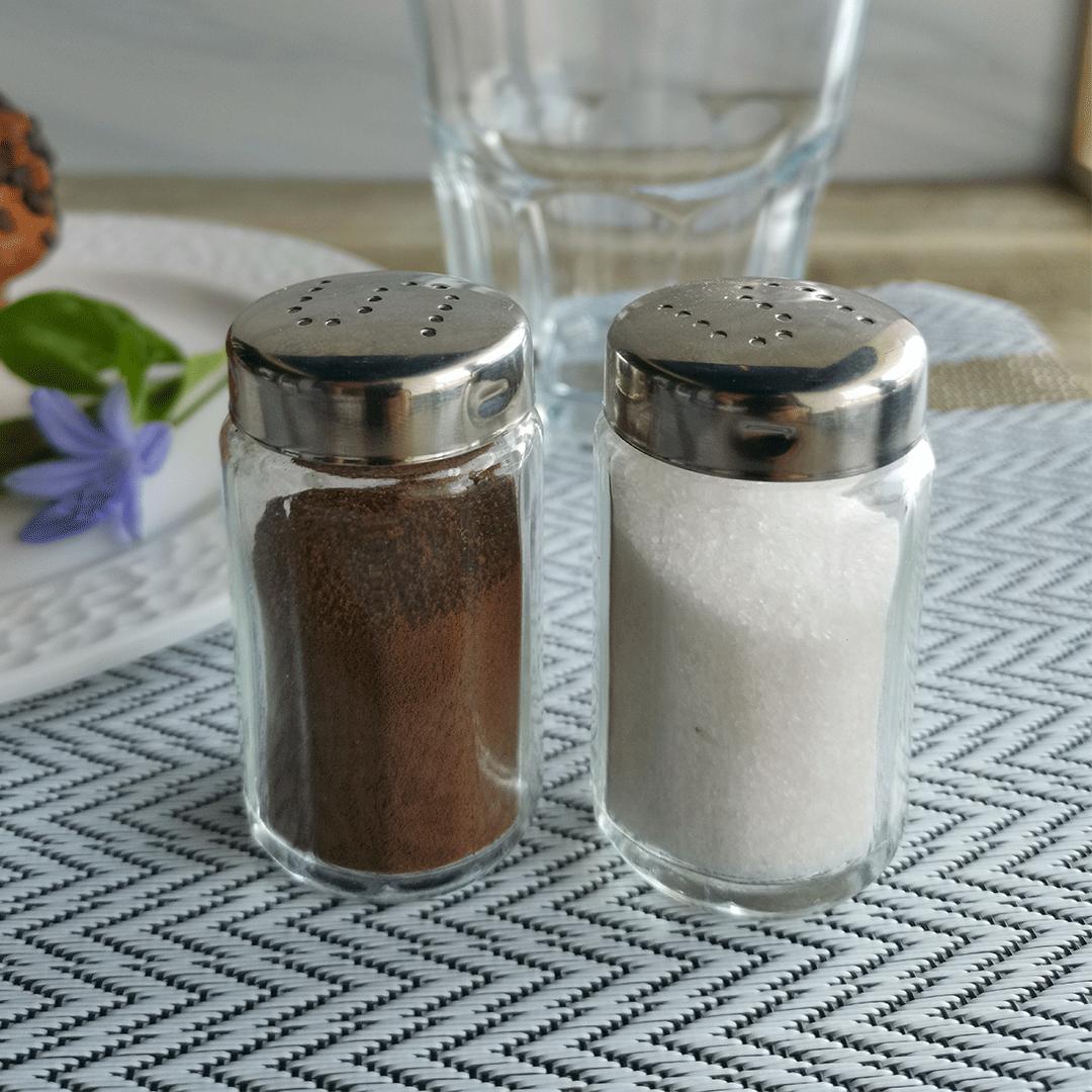 Salero Vidrio Con Tapa Acero