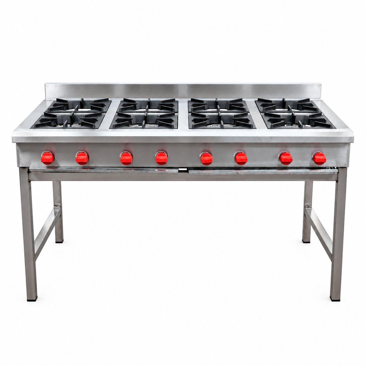 Anafe Industrial  a gas 8 quemador de 180mm GPL