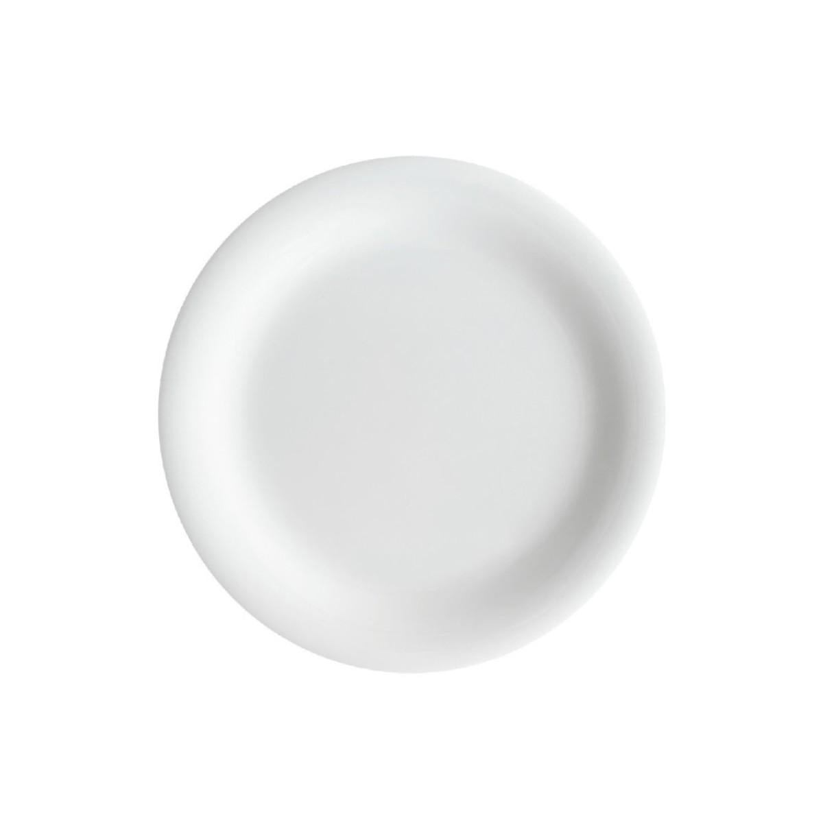 Plato Melamina Redondo Borde Ancho Blanca 17 Cm Línea Clásica