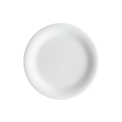 Plato Melamina Redondo Borde Ancho Blanca 17 Cm Línea Clásica
