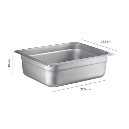 Contenedor Gastronomico Acero Inoxidable GN 1/2x10 Cm