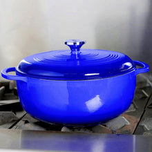 Olla Hierro Fundido Ovalada Azul 34x13.5 Cm