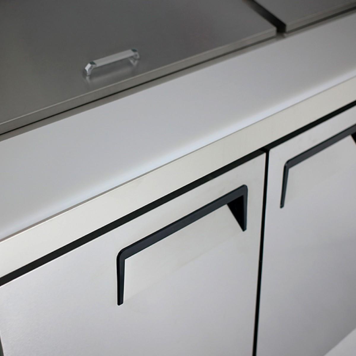 Salsera Refrigerada 3 Puertas Megatop Acero Inoxidable 185 Cm Norkalt