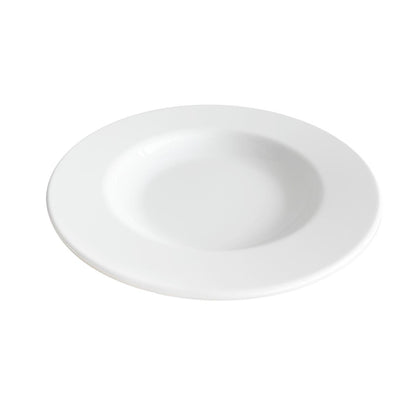 Set de 6 Platos Melamina Hondo Borde Grueso Blanca 23 Cm Línea Clásica