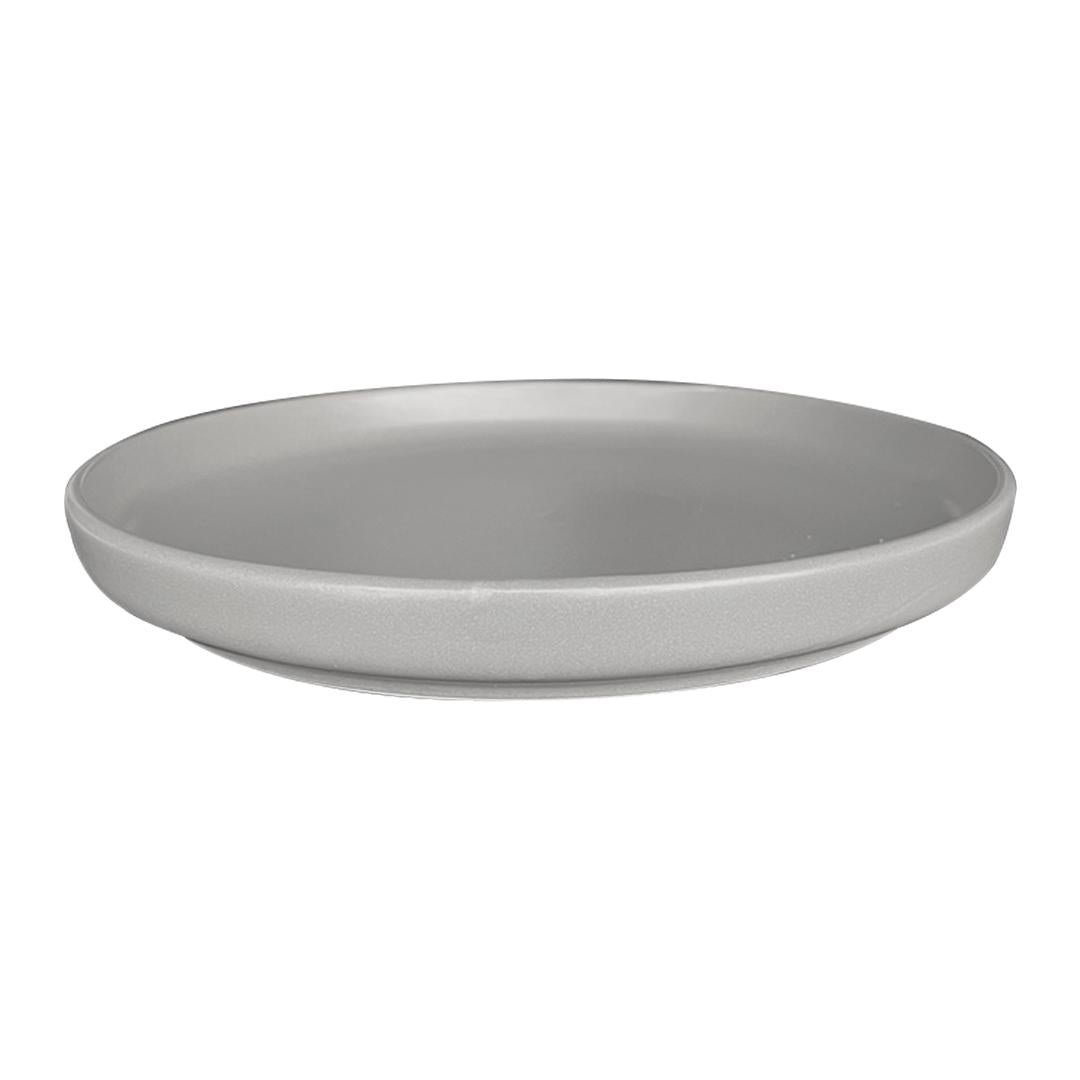 Set De 4 Plato Entrada Ceramica Rustica 21 Cm Gris Linea Osl