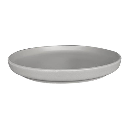 Set De 4 Plato Entrada Ceramica Rustica 21 Cm Gris Linea Osl