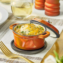 Mini Olla Hierro Fundido Naranja13x5Cm