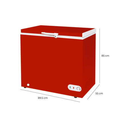 Congeladora Horizontal 215 Litros Color Rojo Norkalt