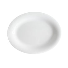Set de 6 Platos Melamina Ovalado Borde Ancho Blanca 29x23 Cm Línea Clásica