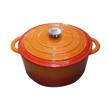Olla Hierro Fundido Redonda Naranja 36x29x12.5 Cm