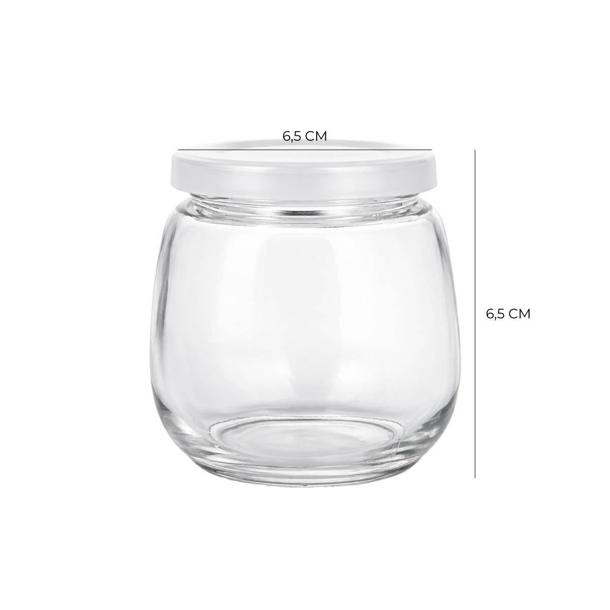 Pack De 6 Frasco De Vidrio 125Cc Tapa Hermética Plastica