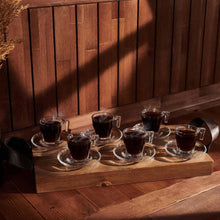 Set De 6 Tazas De Cafe Con Platillo 70 Cc Línea Casablanca