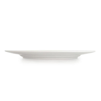 Set de 6 Platos Porcelana Base Borde Ancho 30 Cm Línea Padua