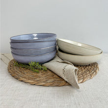 Set De 6 Bowl Redondo Cerámica Azul 17.5X5 Cm