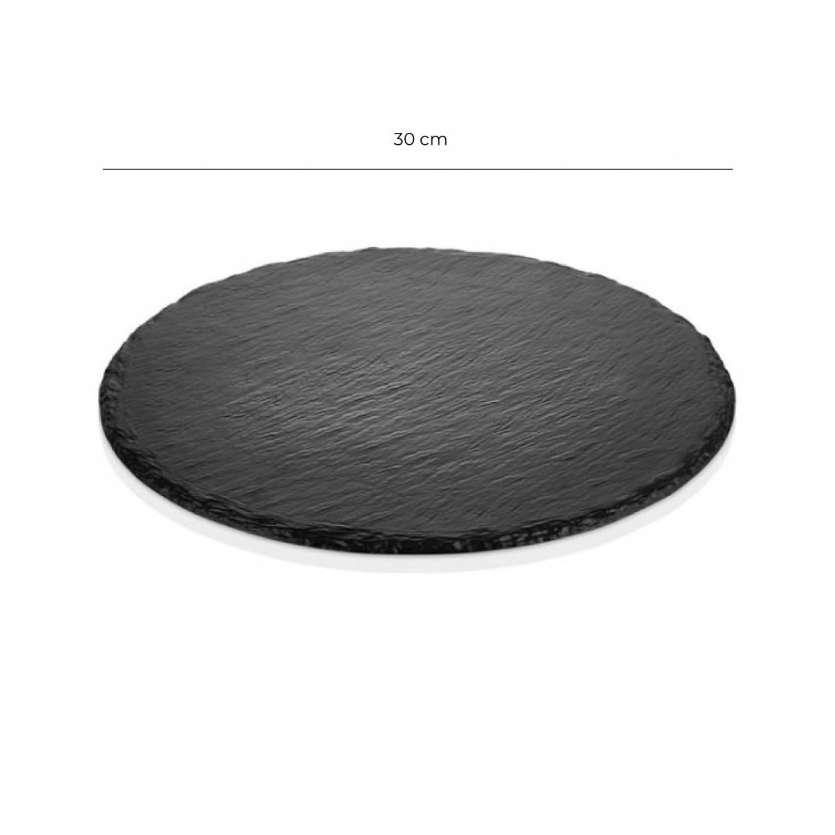 Tabla Redonda Pizza - Torta Melamina Negra 30 Cm