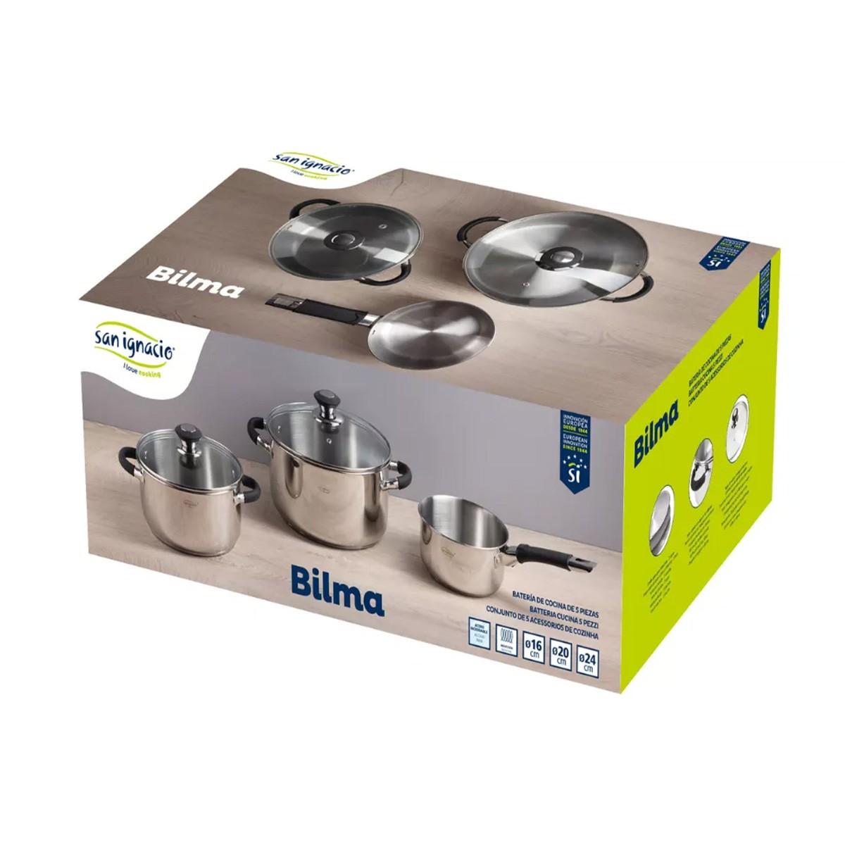 Bateria Acero Inoxidable 5 Piezas Premium Bilma Bergner