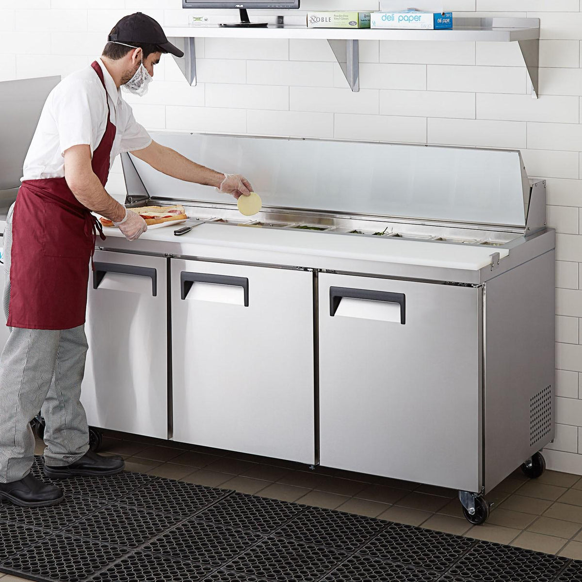 Salsera Refrigerada Acero Inoxidable 3 Puertas 185 Cm Norkalt