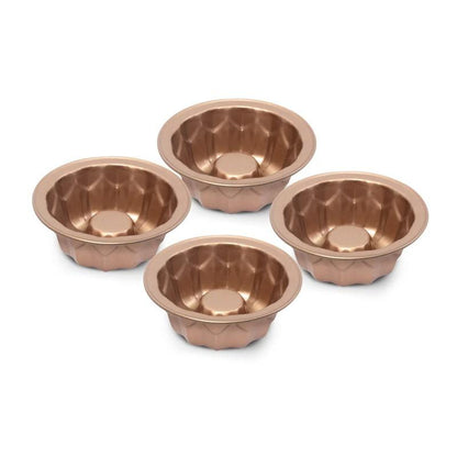 Set 4 Mini Jazmines 11x4 Cm Antiadherente Cobre