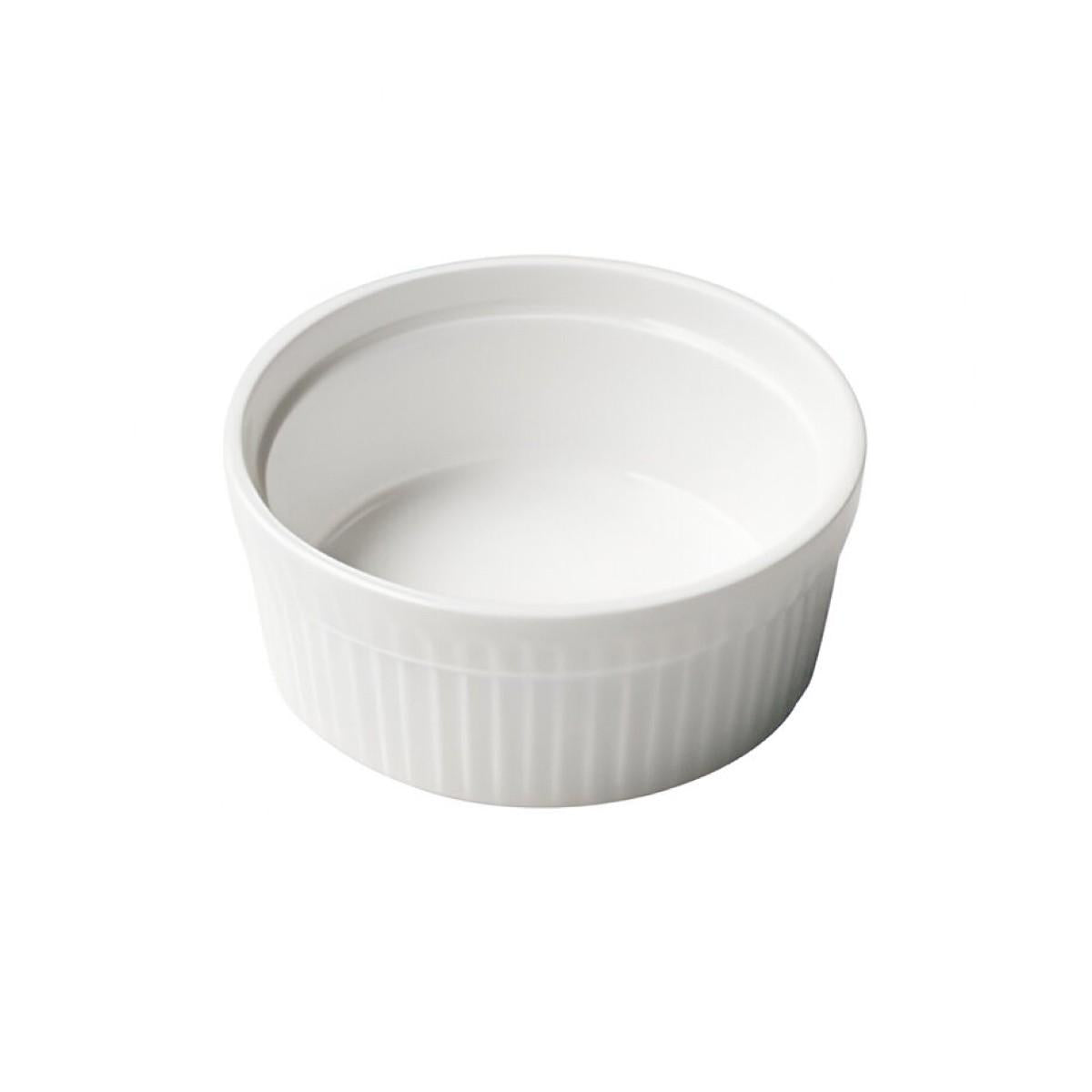 Set de 4 POCILLO PORCELANA ACANALADO 11 cm