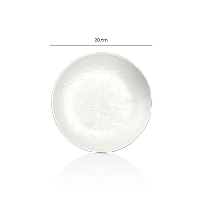 Plato Melamina Blanca 20 Cm Línea Tilda