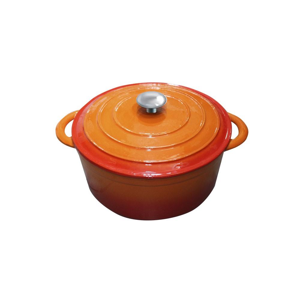 Olla Hierro Fundido Redonda Naranja 36x29x12.5 Cm