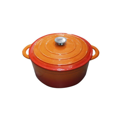 Olla Hierro Fundido Redonda Naranja 36x29x12.5 Cm