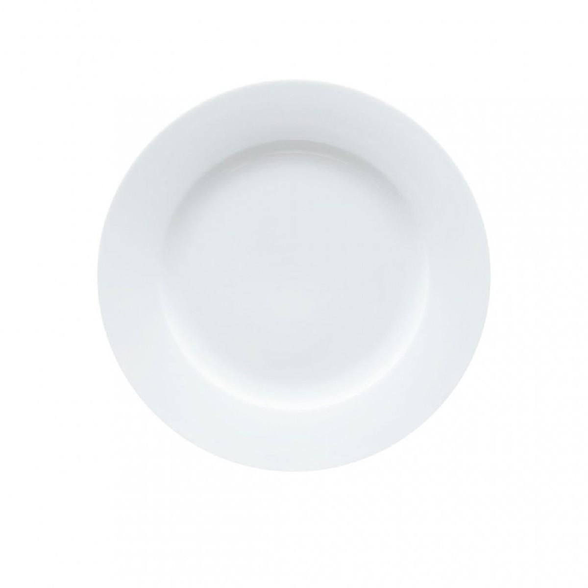 Set de 6 Platos Porcelana Borde Ancho 23 Cm Línea Padua
