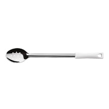 Cuchara Perforada Acero Inoxidable  23 Cm Mango Blanco Durafio