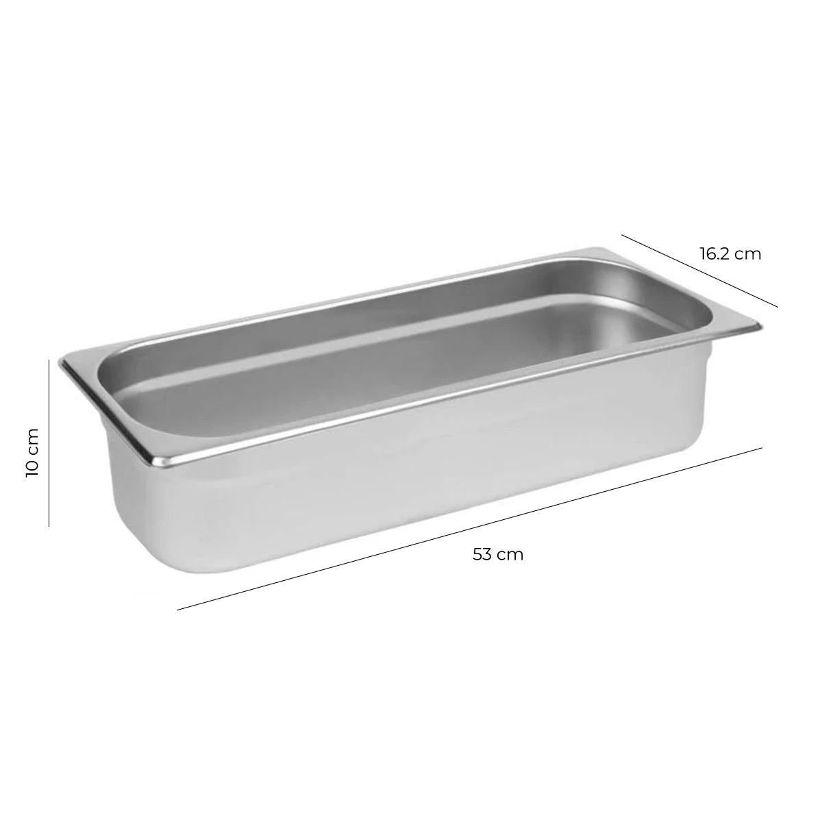 Contenedor Gastronómico Acero Inoxidable Gn 2/4x10 Cm Linea Premium