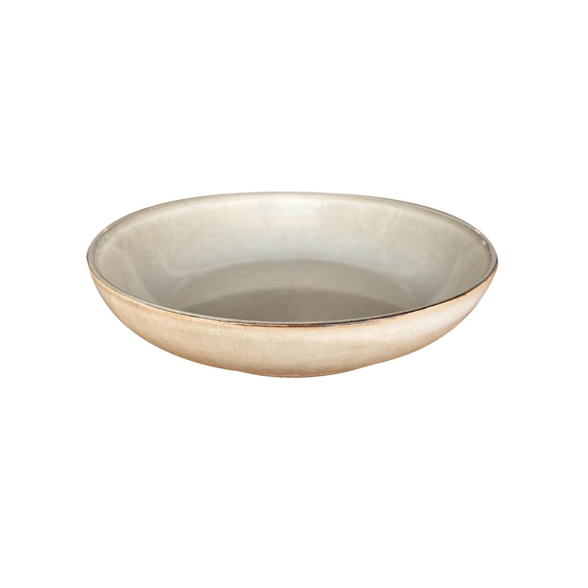 Set 6 Bowl Redondo Ceramica 21.8X5 Cm Beige Linea Oslo