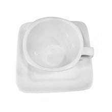 SET DE 6 TAZA TÉ CUADRADA 220ML CON PLATILLO