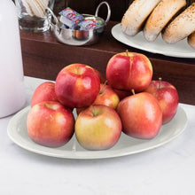 Plato Melamina Ovalado Borde Ancho Blanca 29x23 Cm Línea Clásica