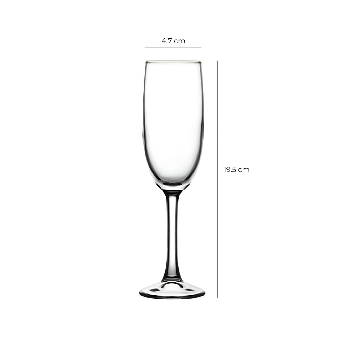 Set De 6 Copa Vidrio Flauta Pisco Sour 150 Cc Línea Imperia