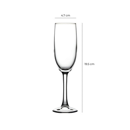 Set De 6 Copa Vidrio Flauta Pisco Sour 150 Cc Línea Imperia