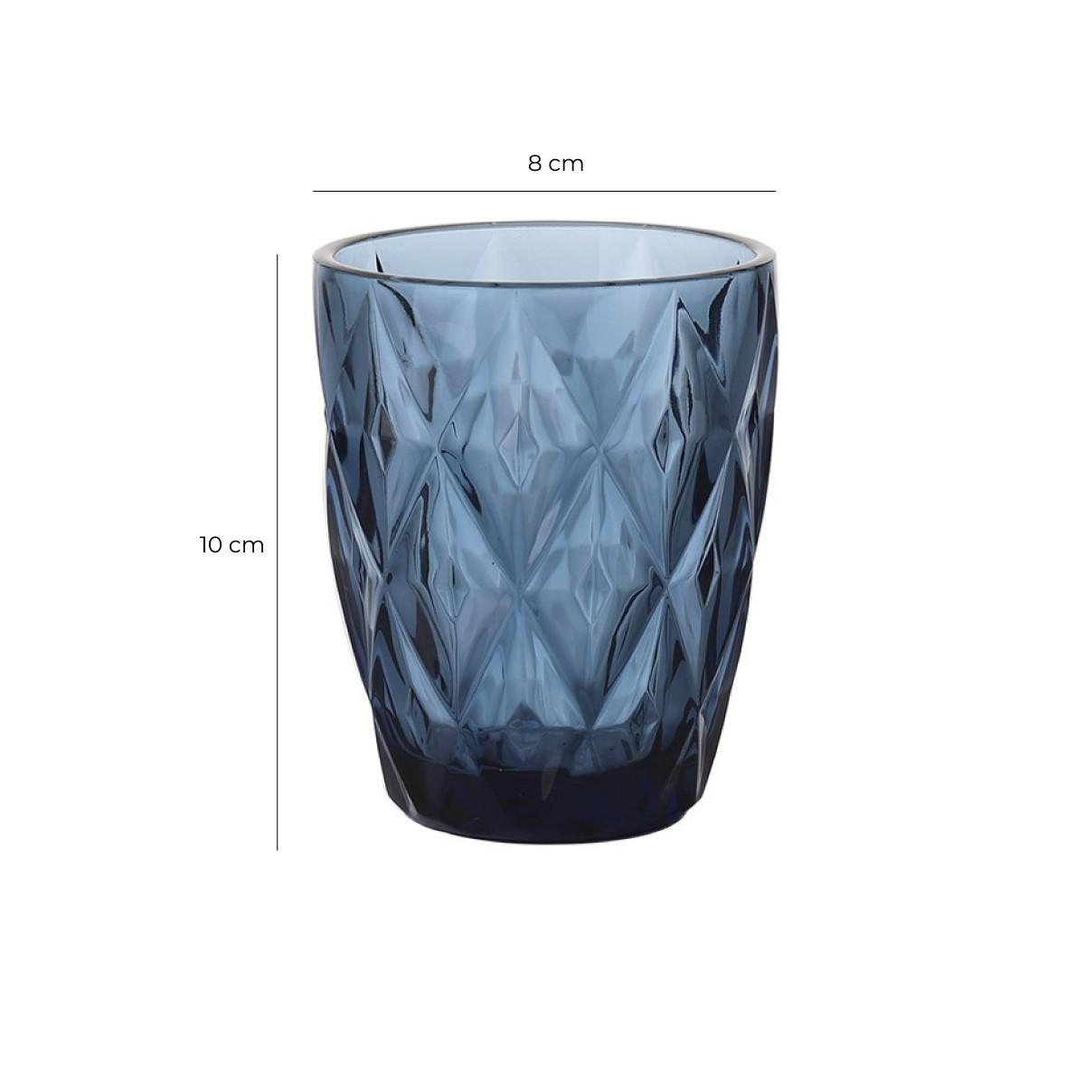 Vaso Vidrio 240 Ml Azul Línea Navy