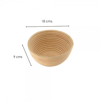Cesta Fermentadora/Bannetton De Pan Redonda Rattan 18x9 Cm