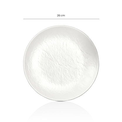 Plato Melamina Blanca 26 Cm Línea Tilda
