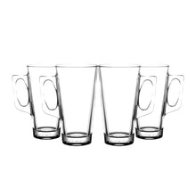 Set De 4 Taza Vidrio 250 Cc. Linea Vela Transparente