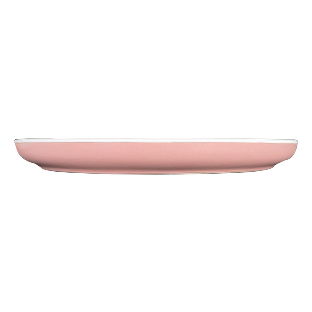 Plato Principal Cerámica Rustica 27 Cm Rosado Línea Oslo