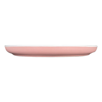 Plato Principal Cerámica Rustica 27 Cm Rosado Línea Oslo