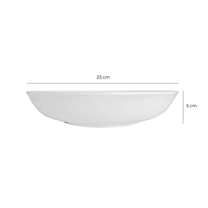 Set 6 Platos Pasta Legumbre Porcelana 23 Cm Línea Padua