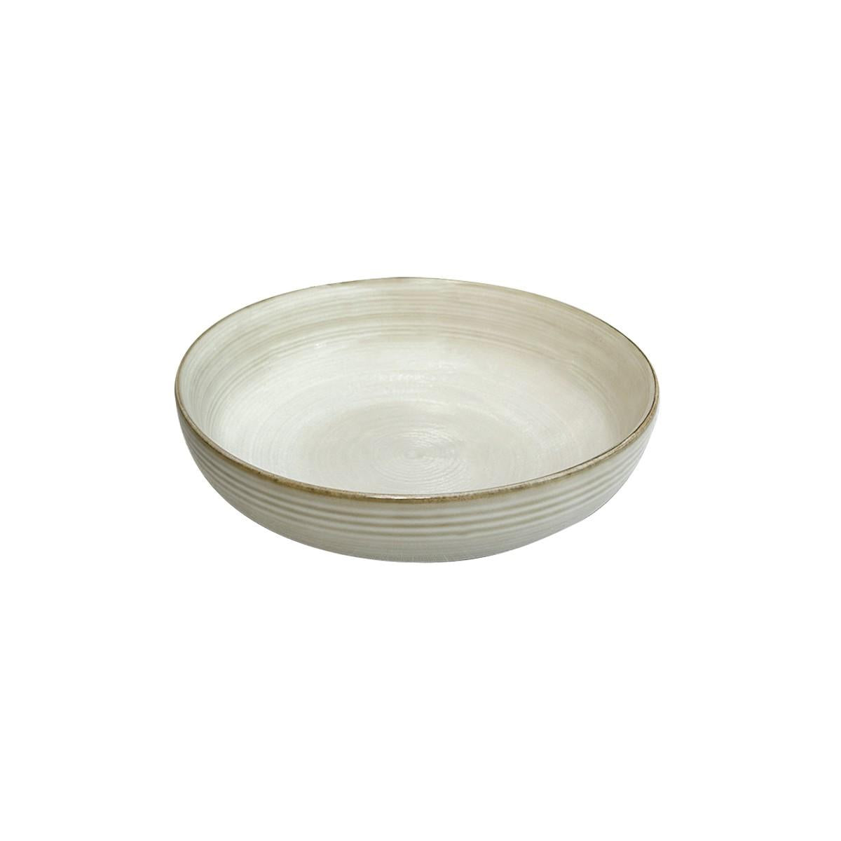 Set De 6 Bowl Redondo Cerámica Beige 17.5X5 Cm
