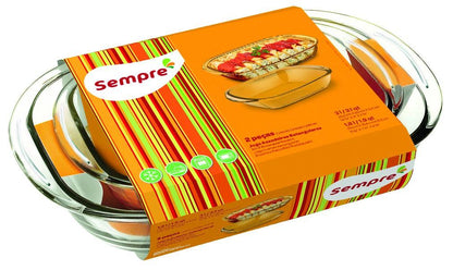 Set 2 Asaderas Rectangular 1.8 - 3 Litros