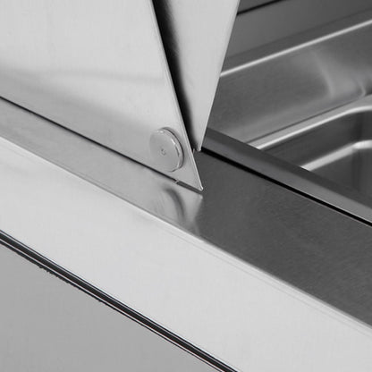 Salsera Refrigerada 3 Puertas Megatop Acero Inoxidable 185 Cm Norkalt