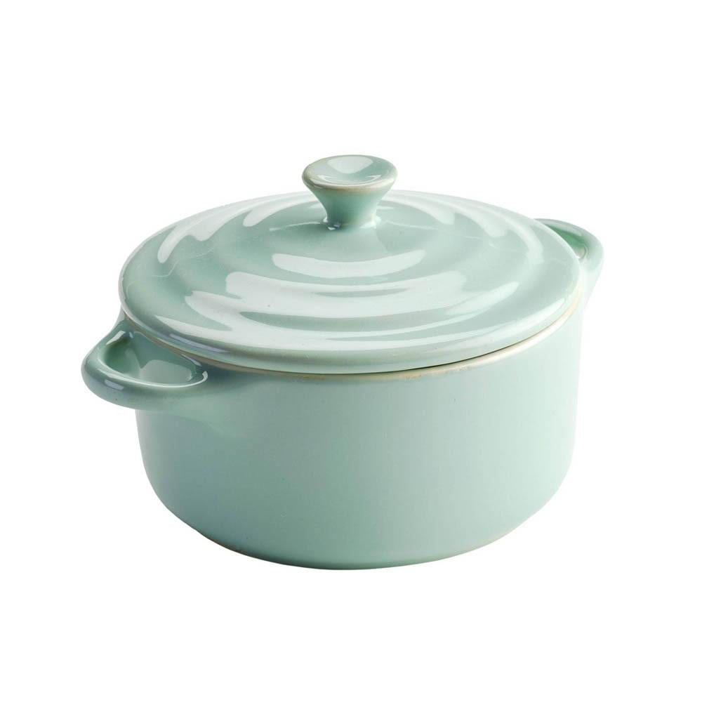 Set De 2 Mini Olla Redonda Ceramica Celeste