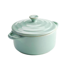 Set De 2 Mini Olla Redonda Ceramica Celeste