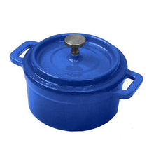 Mini Olla De Hierro Fundido Azul 13x5Cm