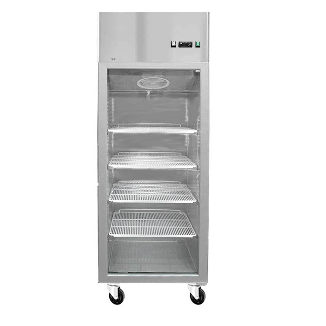 Congelador Acero Inoxidable Puerta Vidrio Single 700 Litros Norkalt