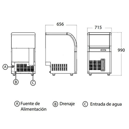 Maquina De Hielo ZBY-90 Crescent