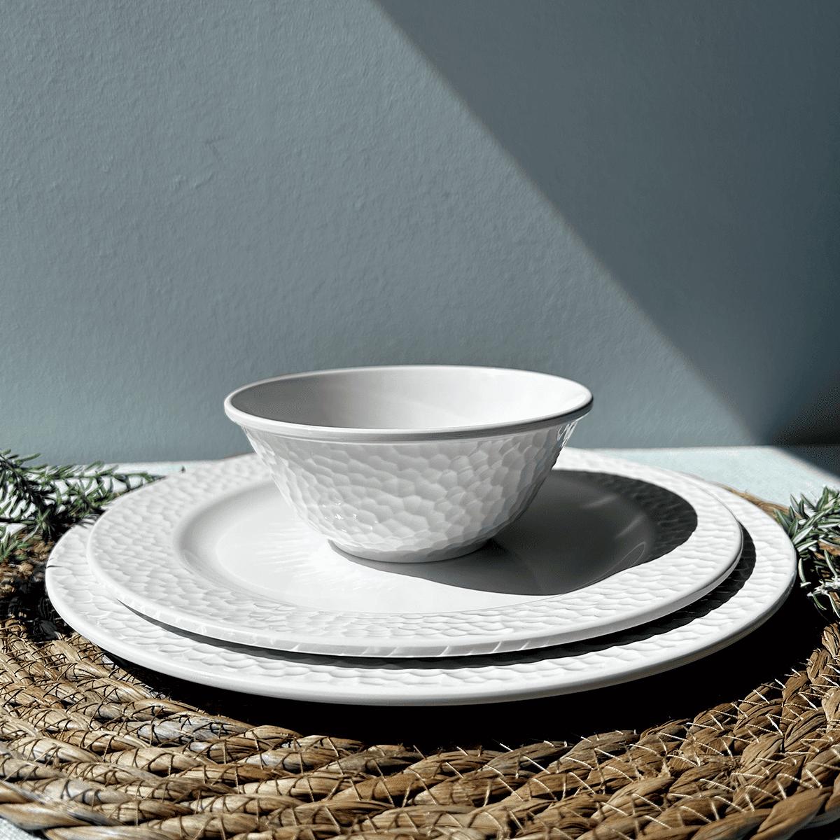 Plato Melamina Blanca 23 Cm Línea Kplus